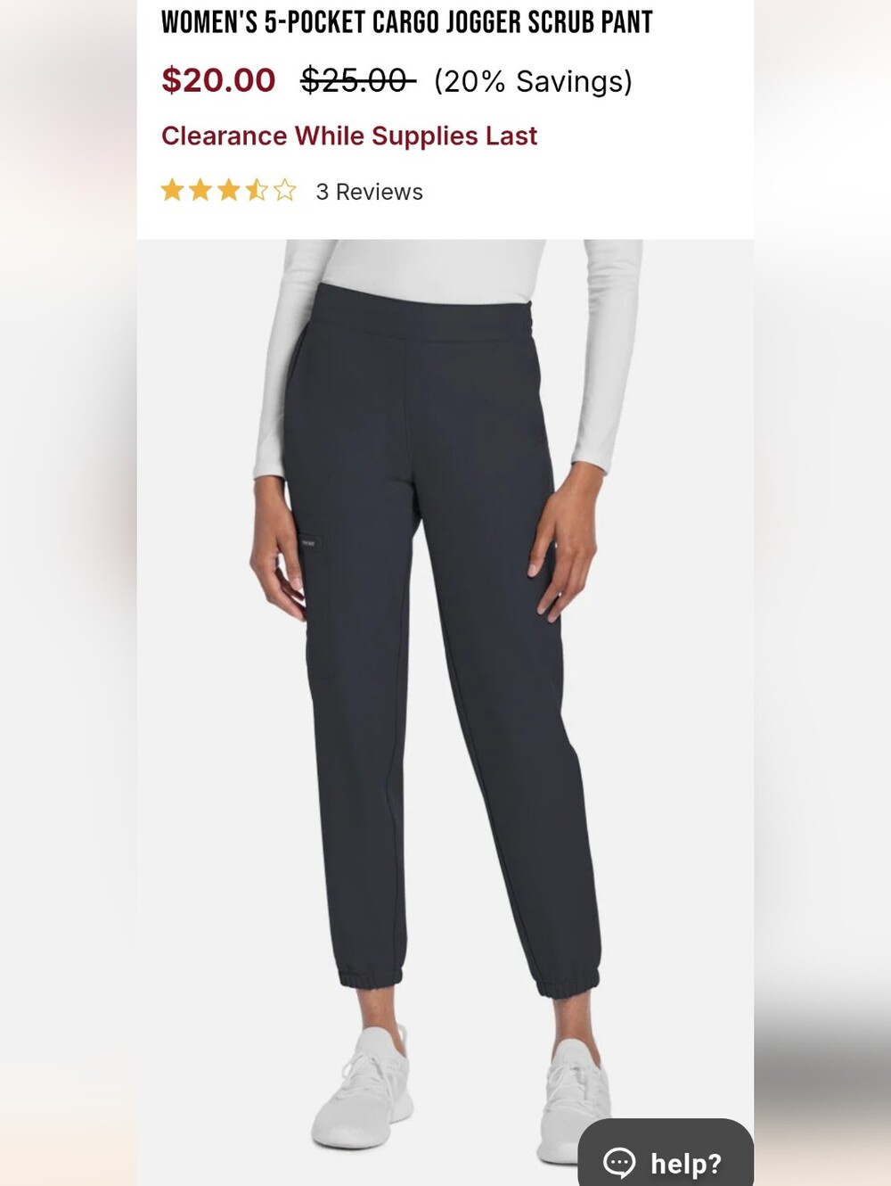 Women’s Pewter Scrub Jogger Pants